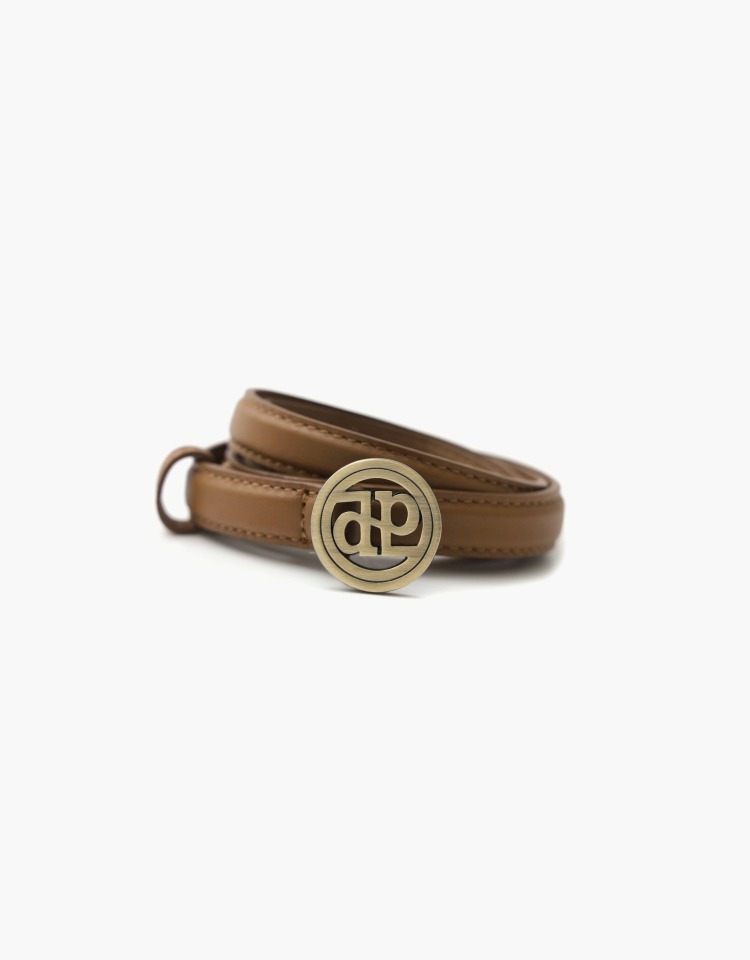 [소녀시대 유리 착용]d/p logo belt - brown