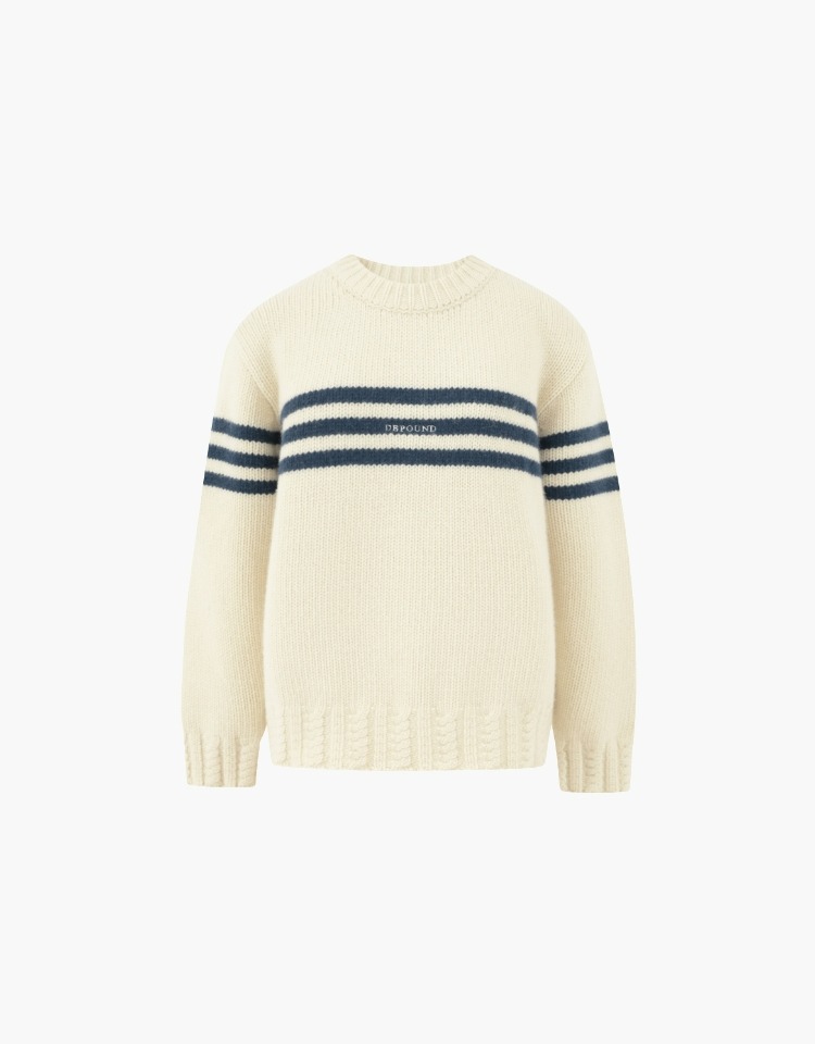 cable rib line pullover - butter