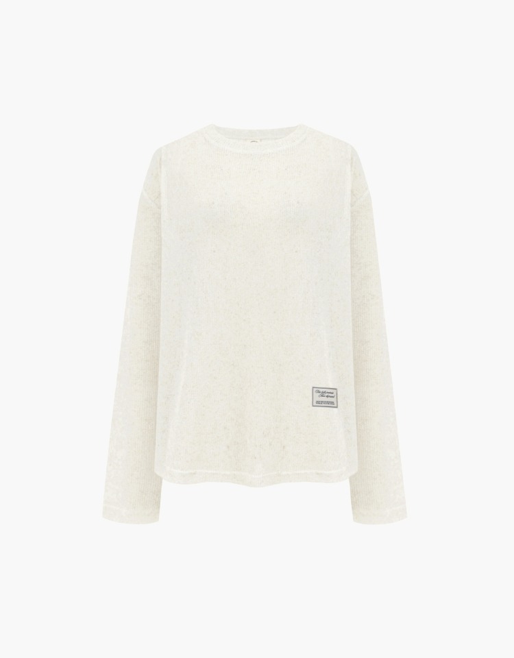 long sleeve skashi knit - white