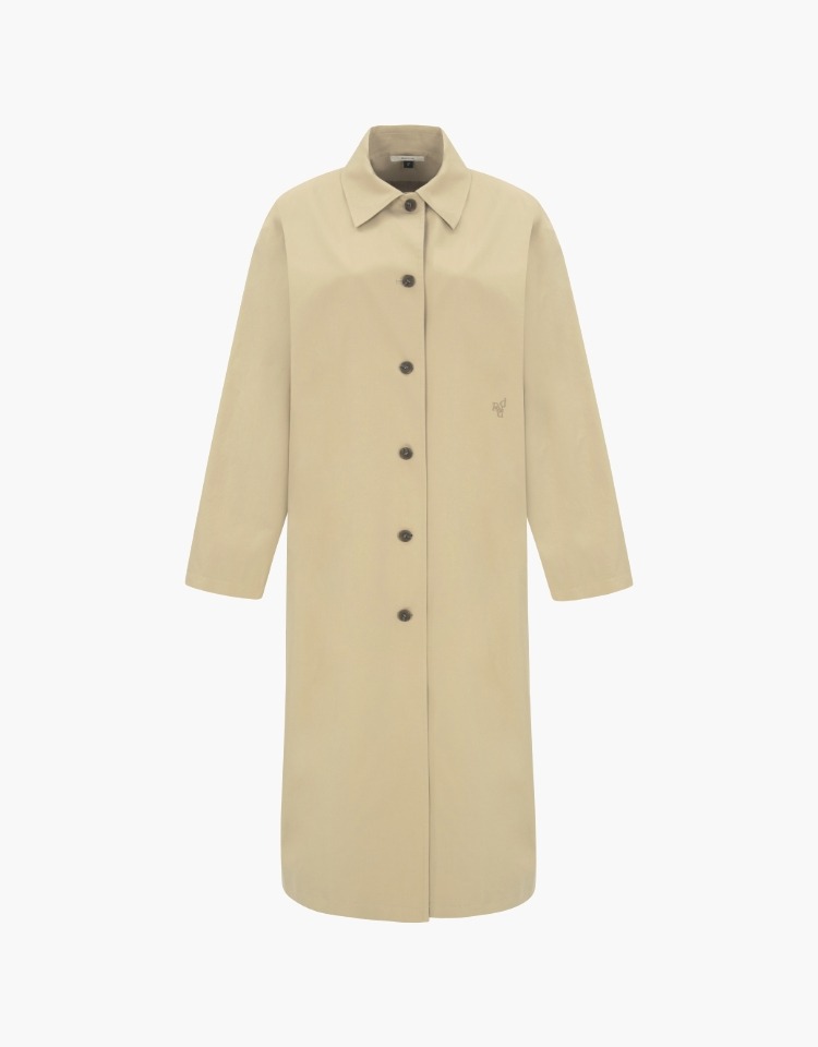 single trench coat (sand beige)