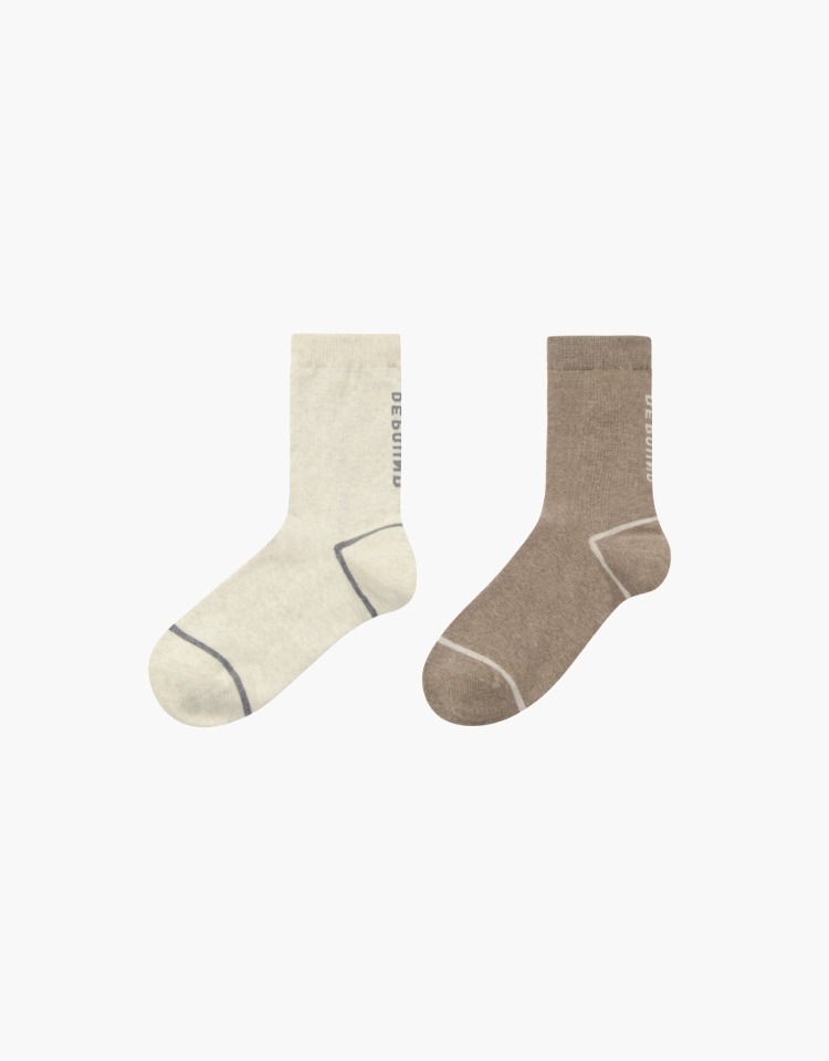 [EXCLUSIVE]ankle socks (oatmeal/brown SET)