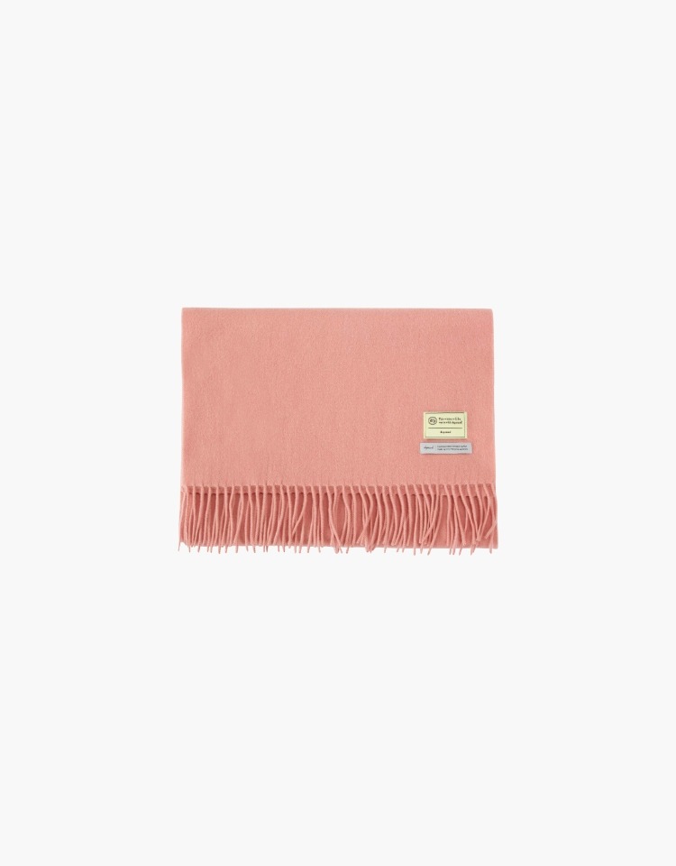 [차정원 착용]cashmere wool blended muffler (coral pink)