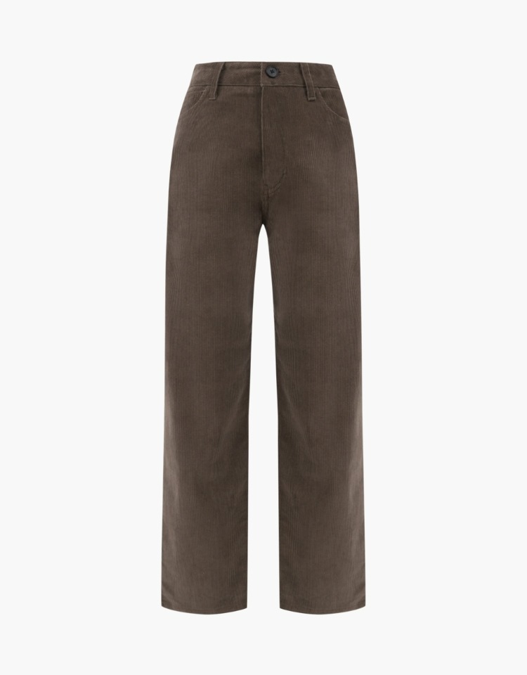 straight corduroy pants (brown)