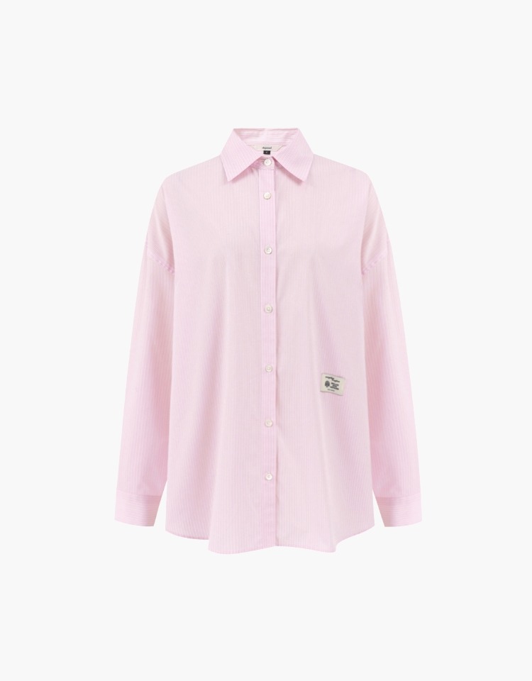 stripe oversized shirts - pink