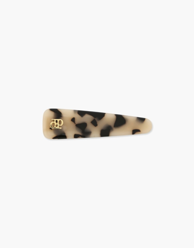 glossy formica hair pin - beige (M)
