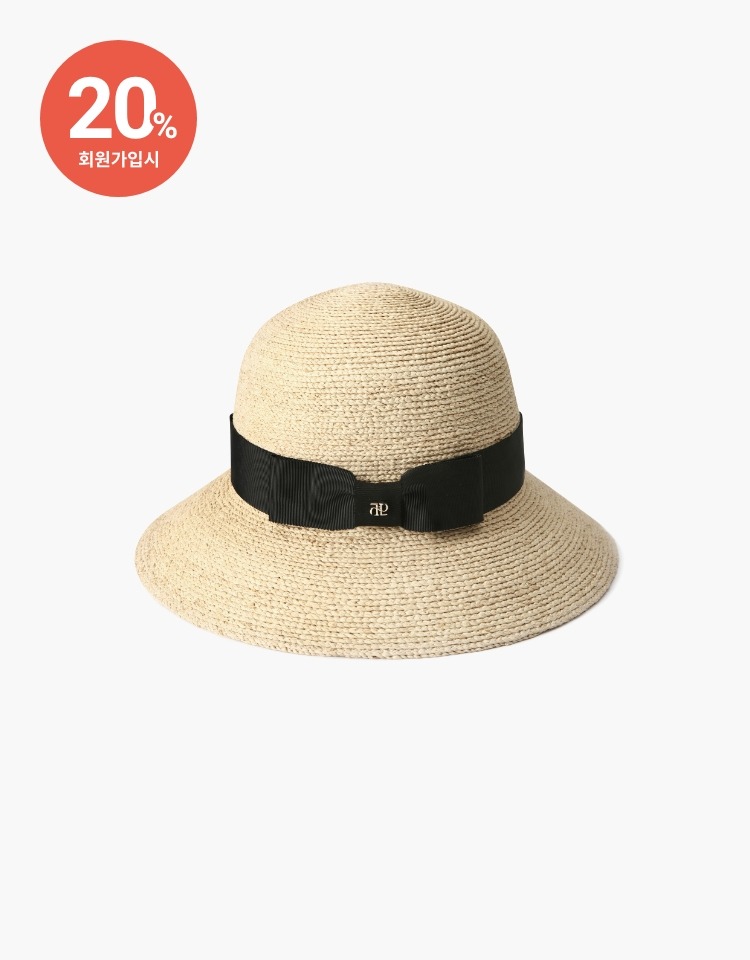 [PRE-ORDER 6/7~6/14]raffia ribbon hat - natural