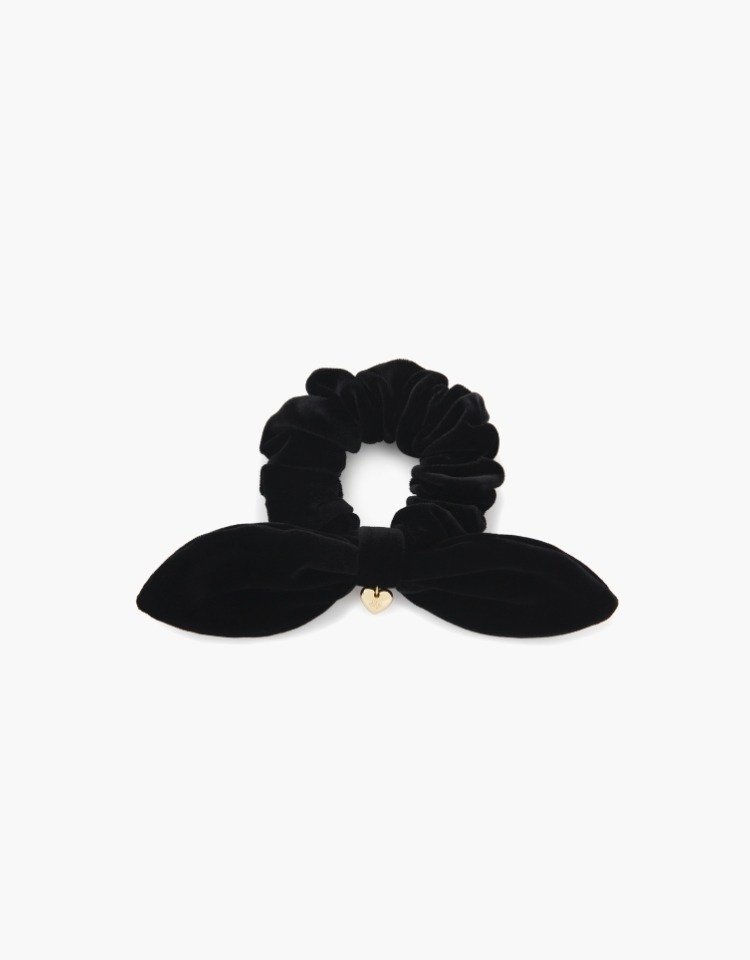 ruban scrunchie - black velvet