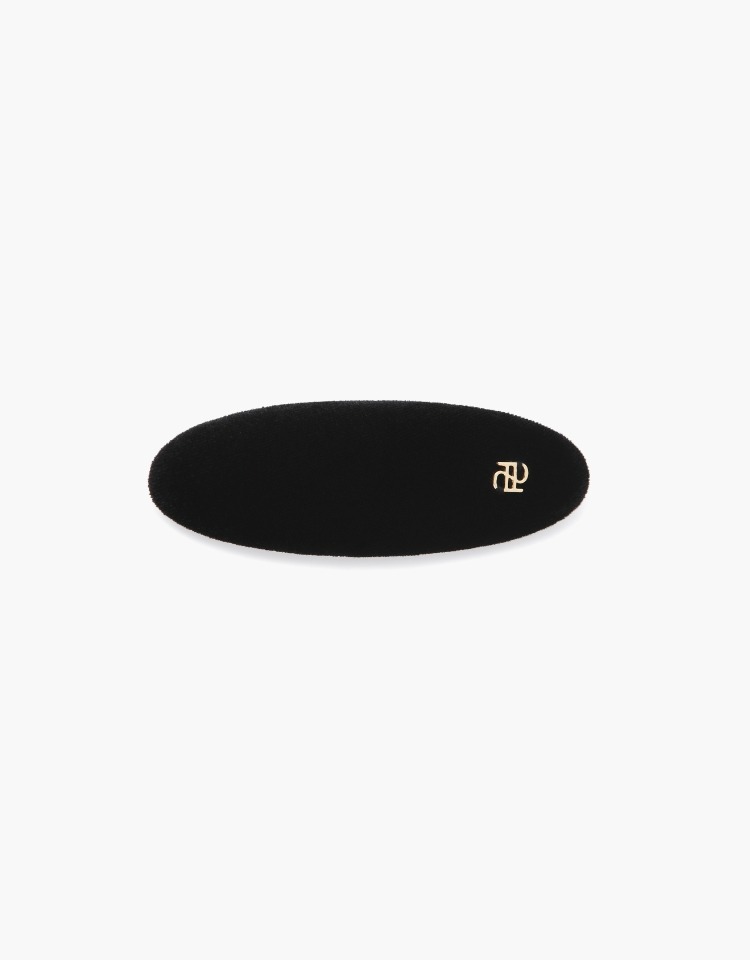 d/p oval pin - black velvet (L)