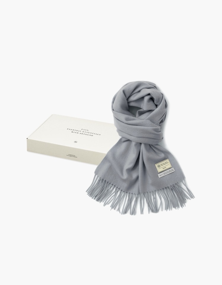 [선물포장]cashmere wool blended muffler - gray