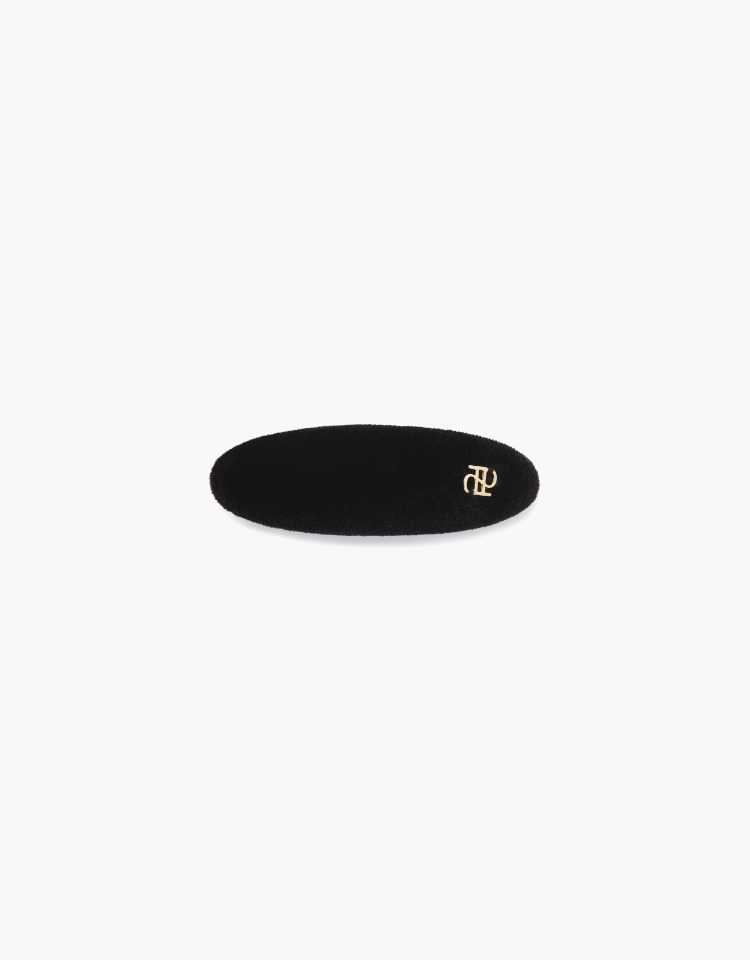 d/p oval pin - black velvet (S)