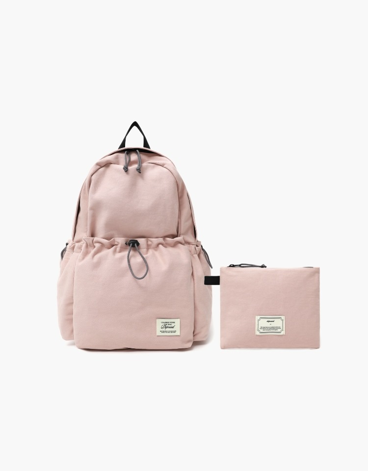 cotton travel backpack - pink