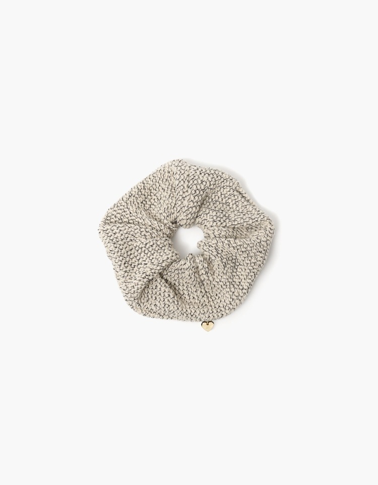 knit scrunchie - ivory