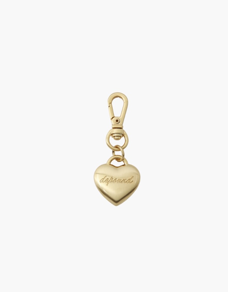 heart lock charm - gold