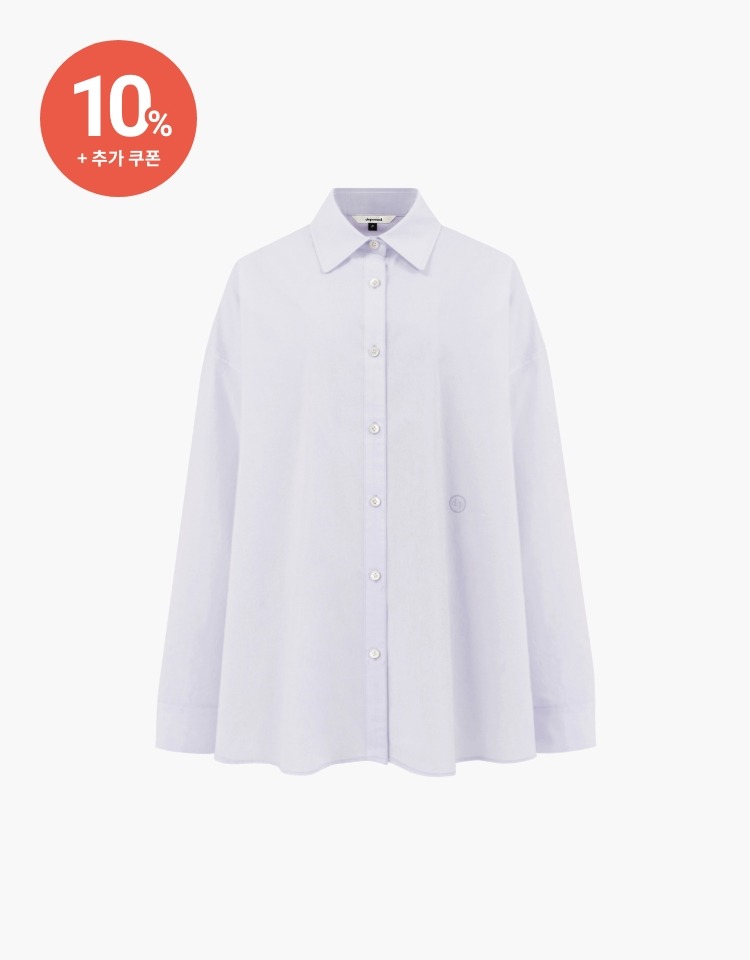 [예약배송 3/15] [10% 할인+10% 쿠폰]oversized shirts - light violet