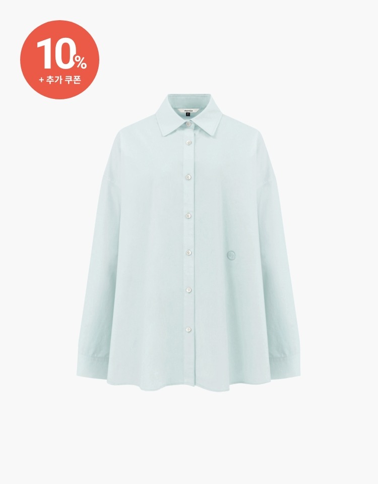 [예약배송 3/15] [10% 할인+10% 쿠폰]oversized shirts - light green