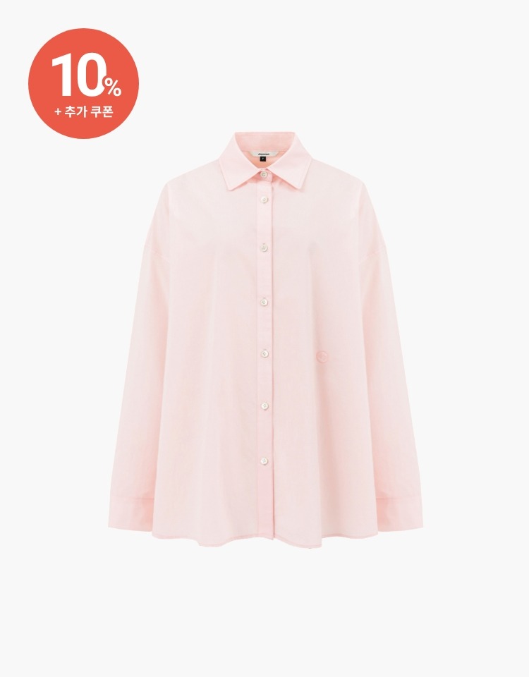 [예약배송 3/15] [10% 할인+10% 쿠폰]oversized shirts - light pink
