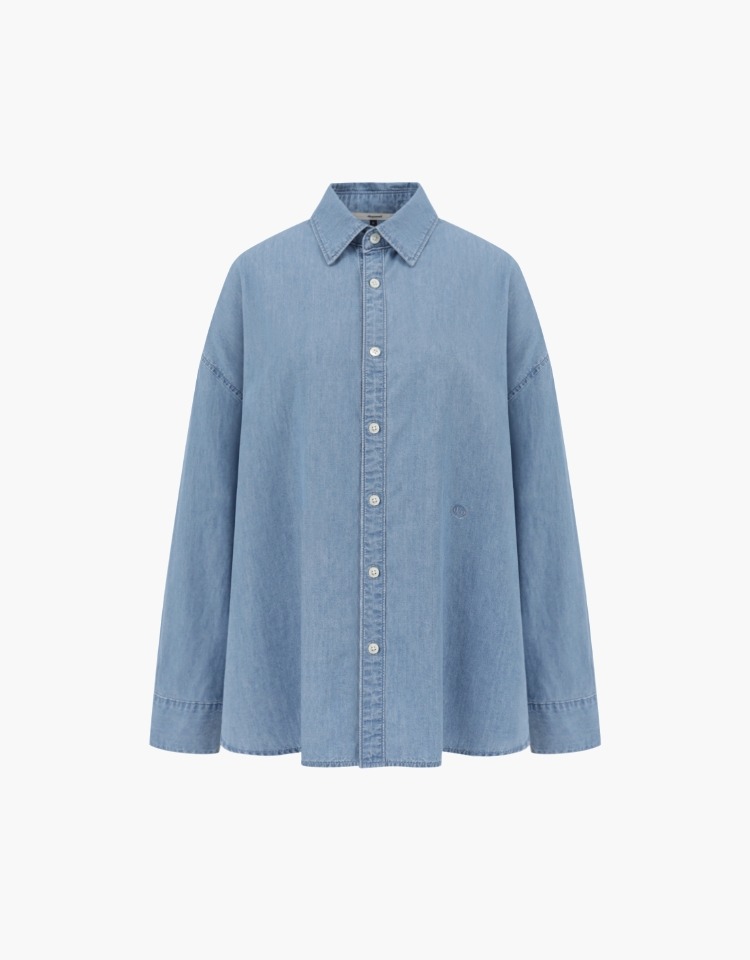 [예약배송 3/12]oversized denim shirts - light blue