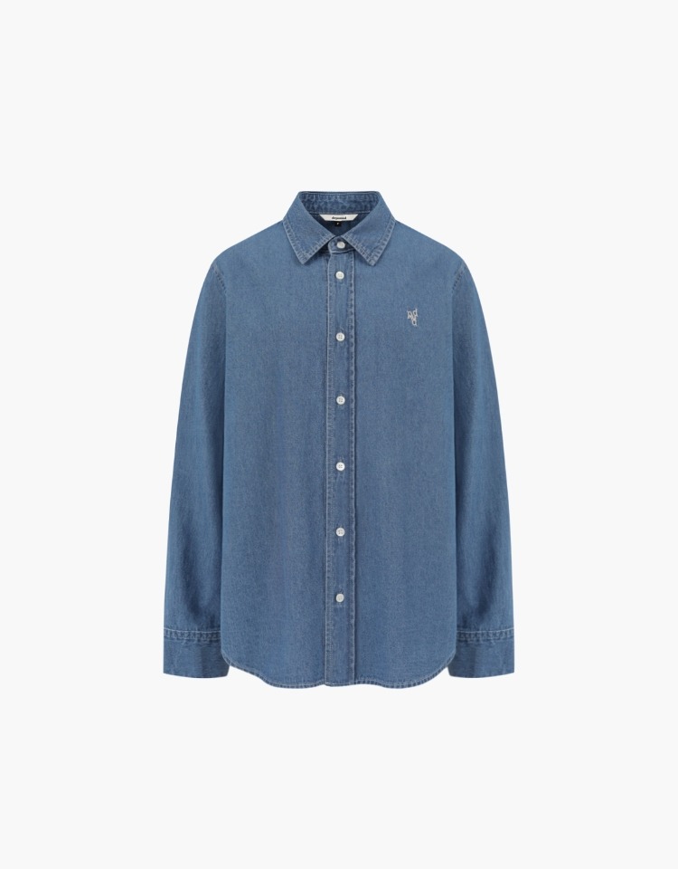 [예약배송 3/12]standard denim shirts - medium blue