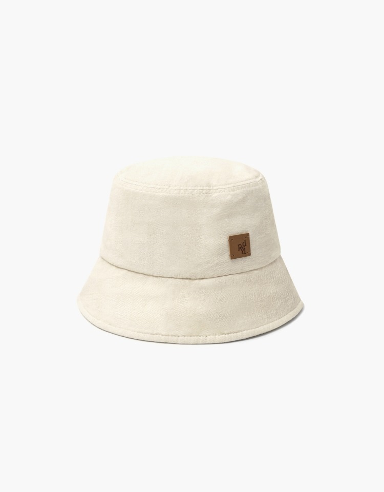 cotton washing bucket hat - light beige