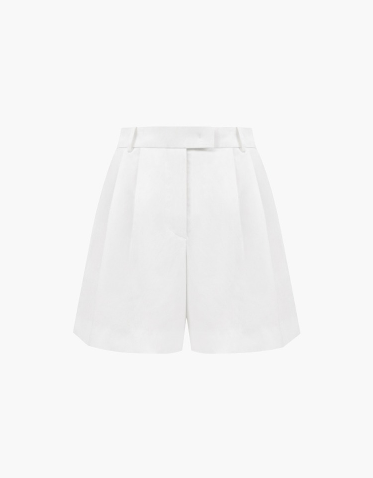 bermuda half pants - white