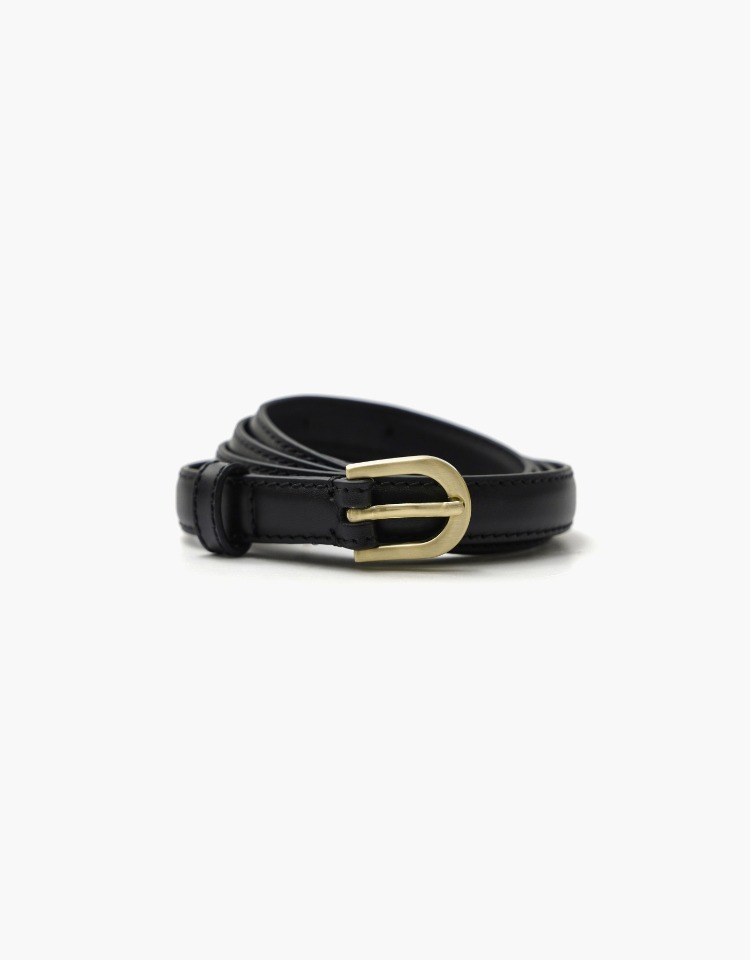 standard leather belt (15mm) - black