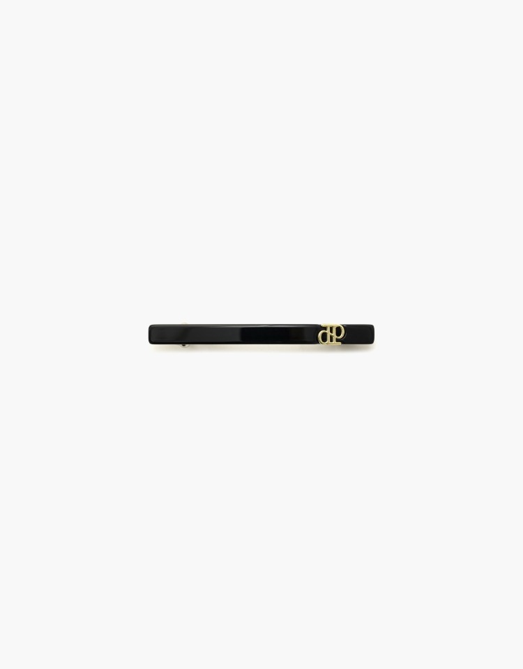 straight cellulose hair pin - black