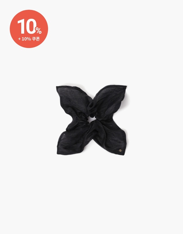 [10% 할인+10% 쿠폰]oganza square scrunchie - black